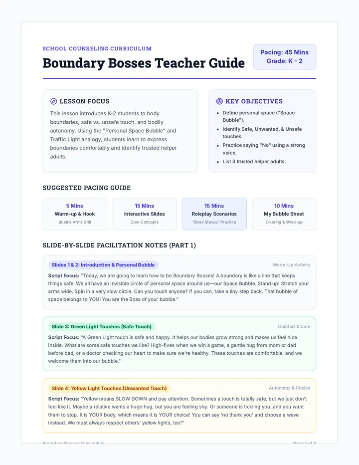 Boundary Bosses Teacher Guide