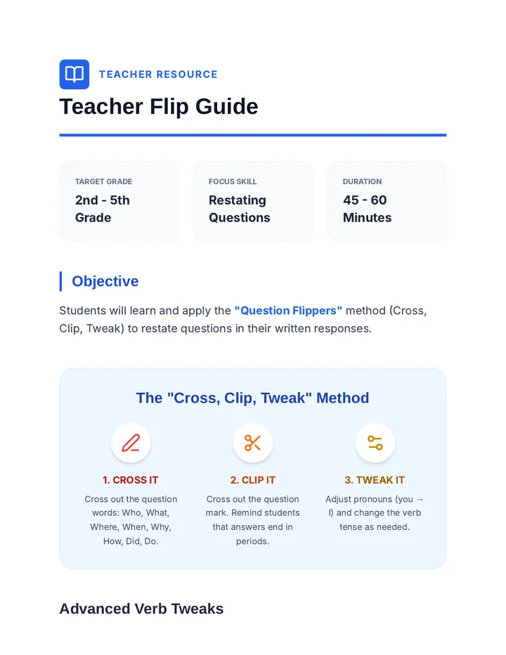 Teacher Flip Guide