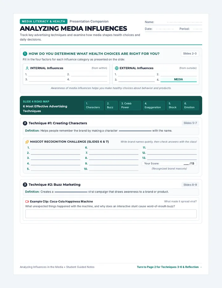 Media Decoder Worksheet