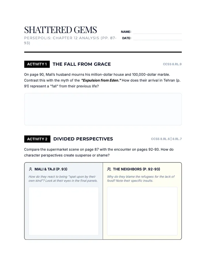 Shattered Gems Worksheet
