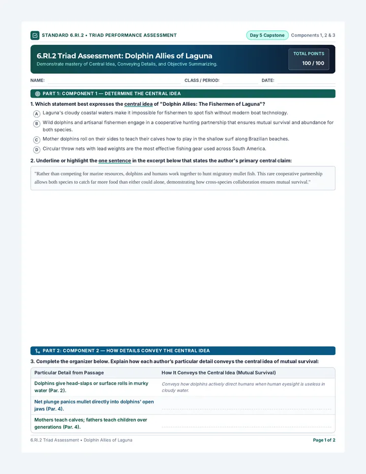Triad Mastery Assessment