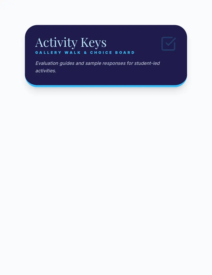 Activity Answer Key Handout