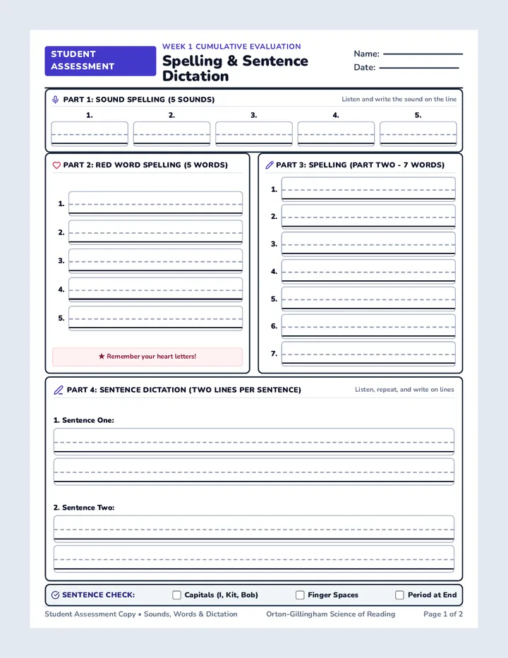 Student Cumulative Assessment