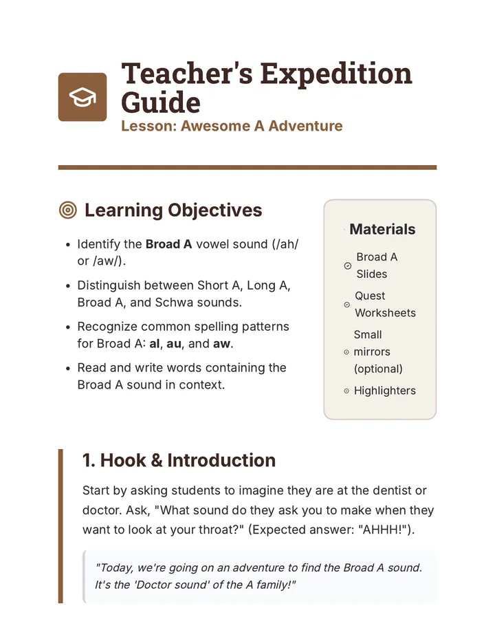 Broad A Expedition Guide