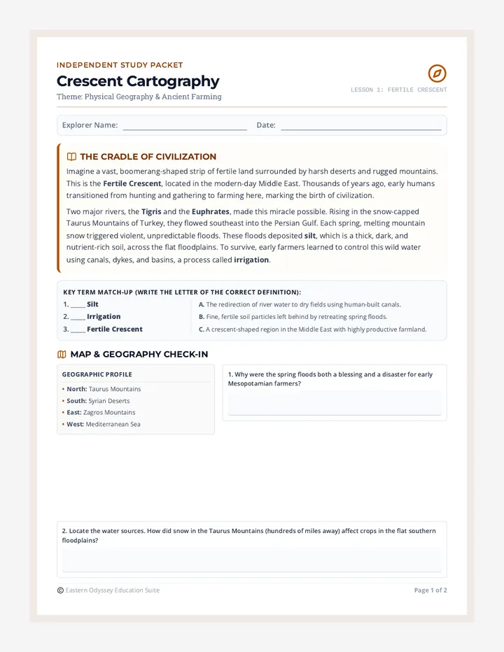 Crescent Cartography Student Packet