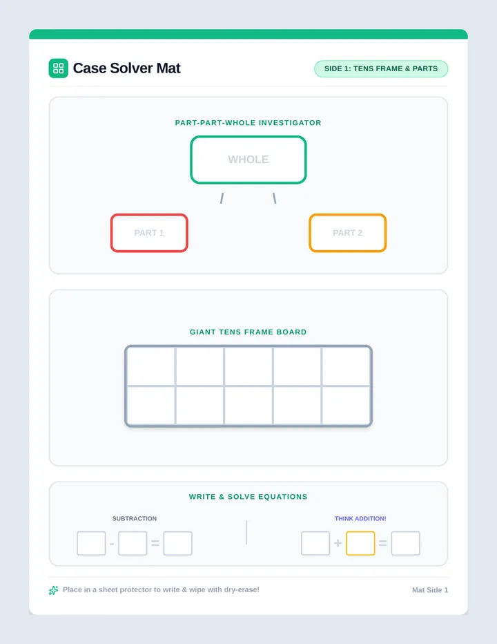 Math Mats Printables