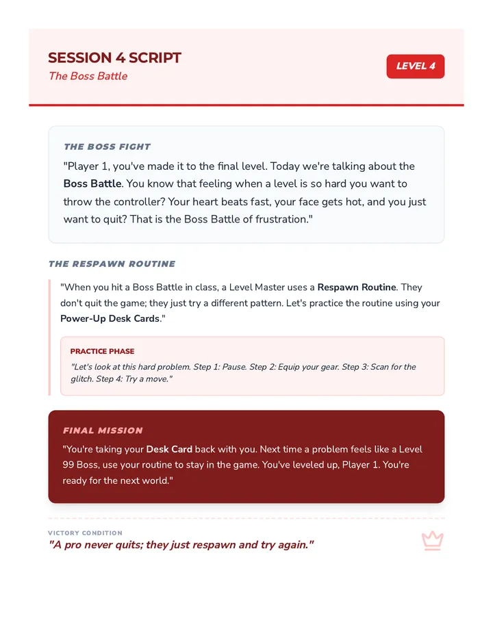 Boss Battle Script