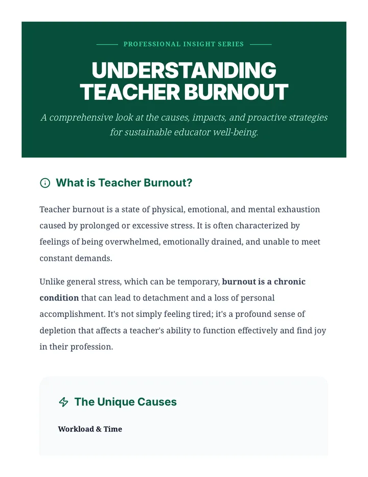 Understanding Burnout Reading