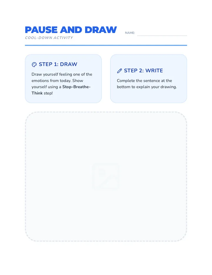 Pause and Draw Activity Sheet