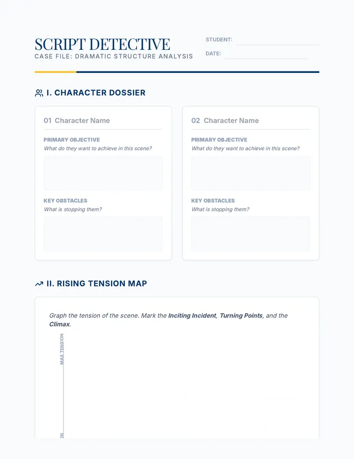 Script Detective Worksheet