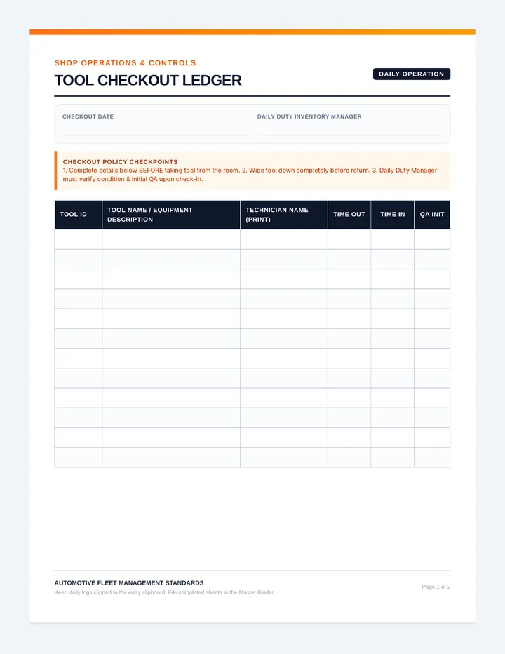 Checkout System and Incident Forms