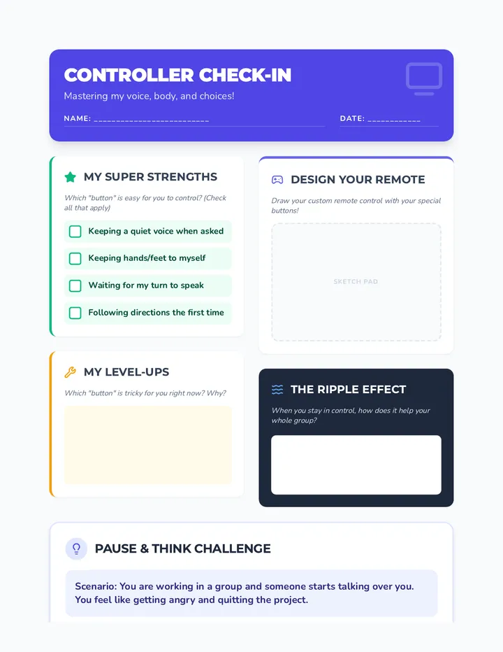 Controller Check In Worksheet