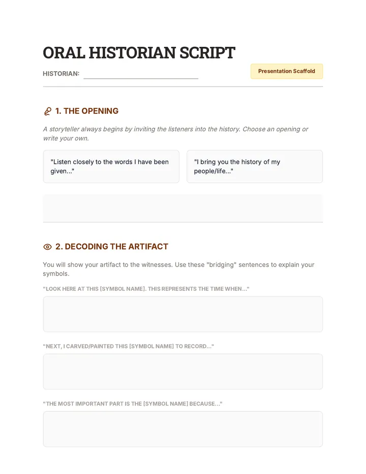 Oral Historian Script
