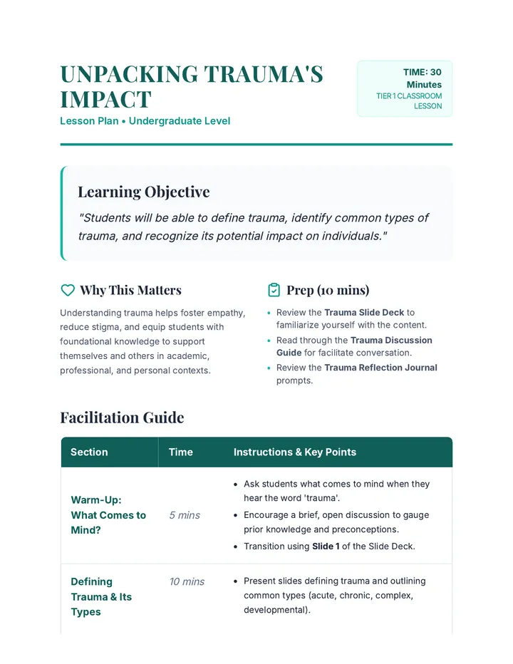 Unpacking Lesson Unpacking Traumas Impact • Lesson • Lenny.com