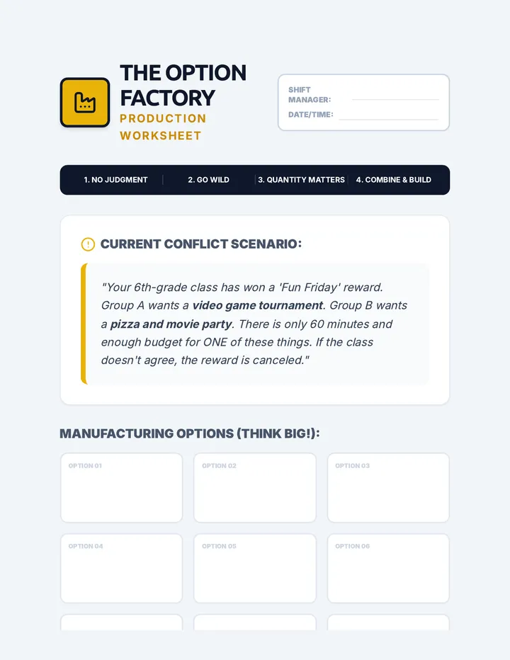 Option Factory Worksheet
