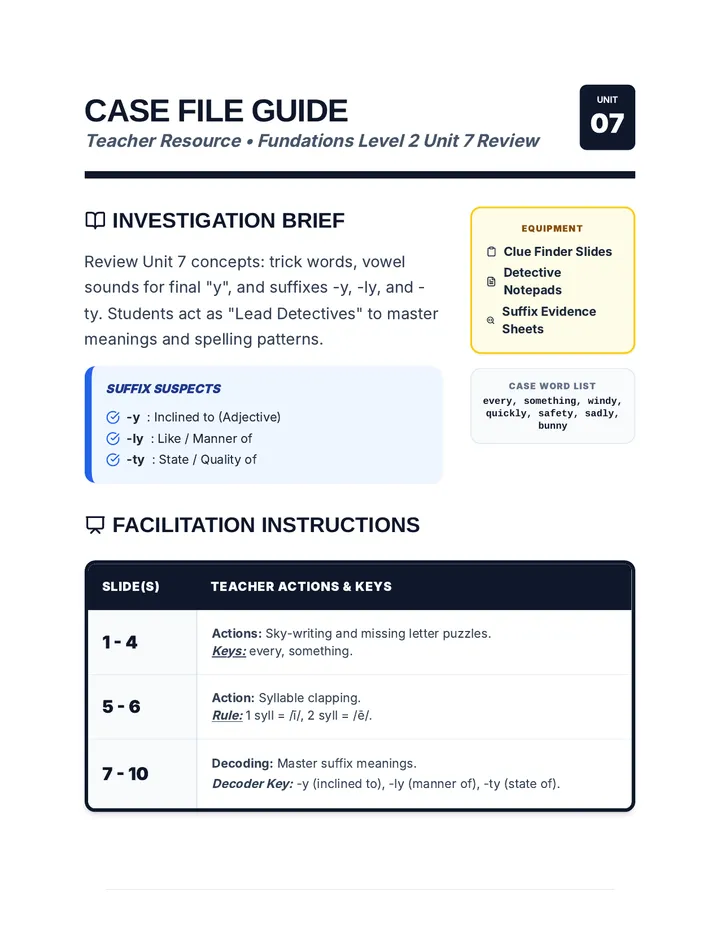 Case File Teacher Guide