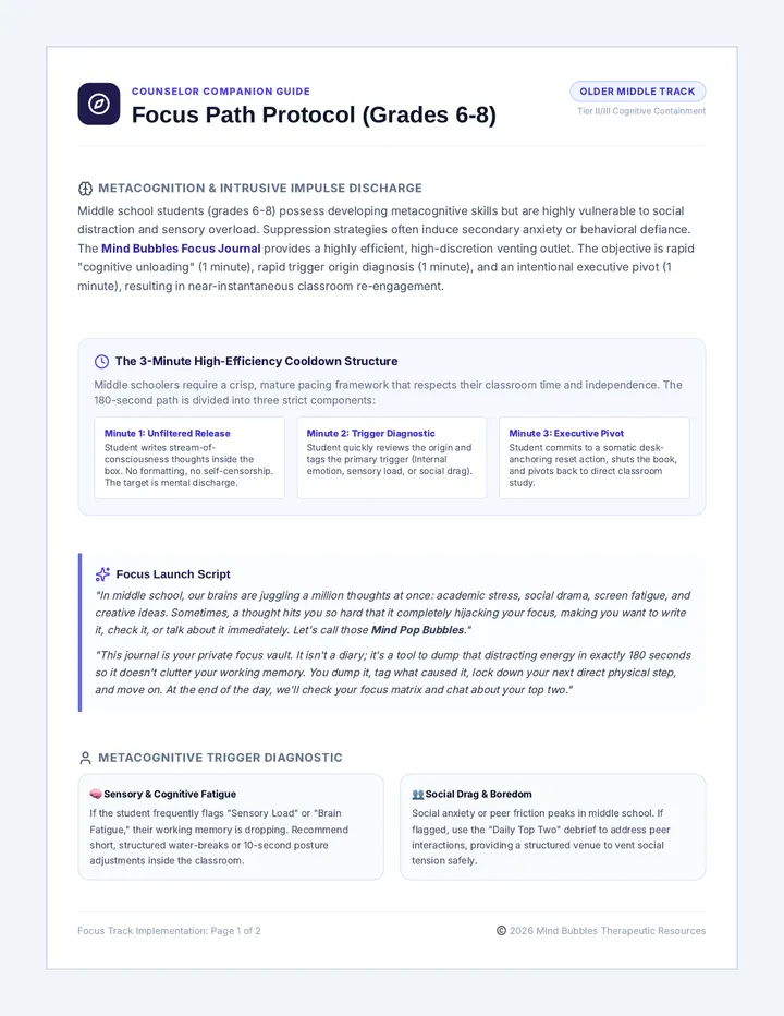 Mind Bubbles Focus Guide