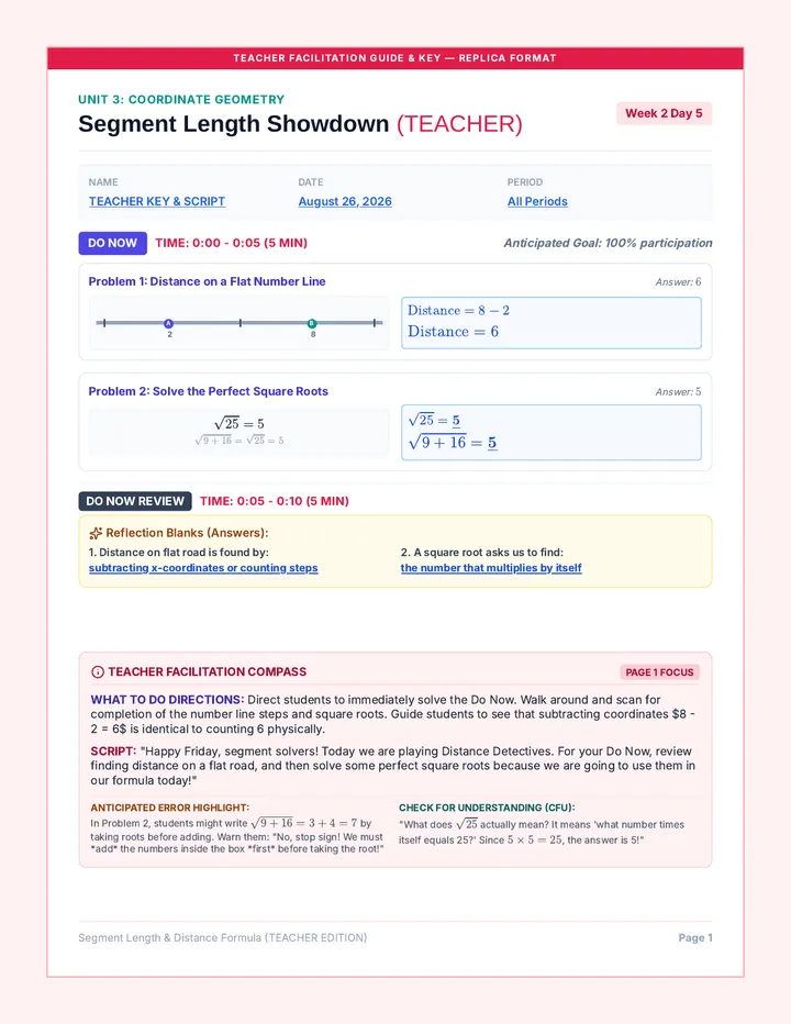 Segment Length Teacher Packet