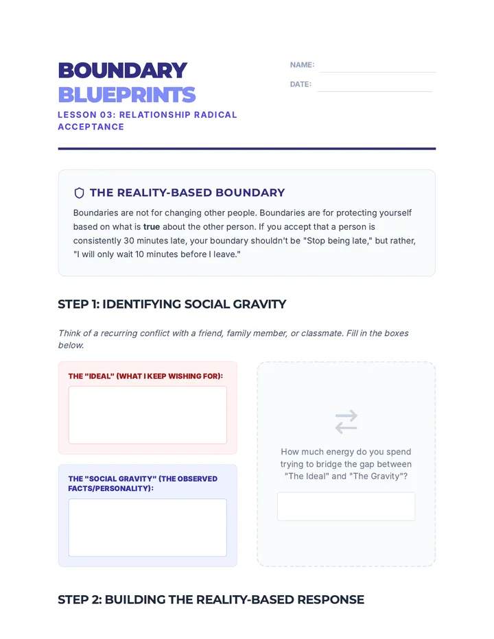 Boundary Blueprints Worksheet
