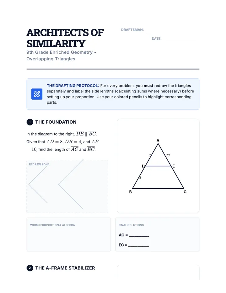 Architects of Similarity Worksheet