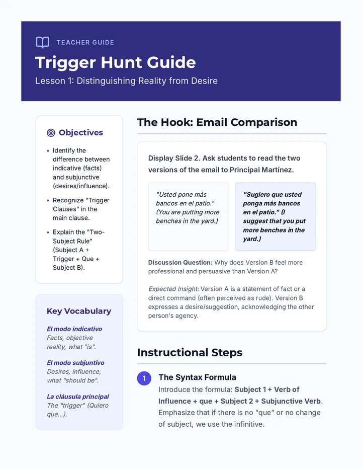 Trigger Hunt Teacher Guide