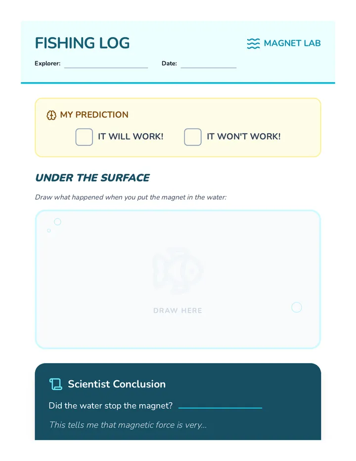 Underwater Fishing Worksheet