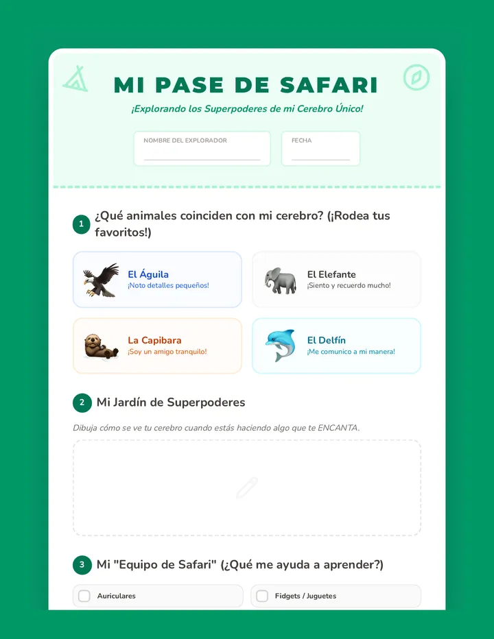 Pase de Safari de Mentes Asombrosas