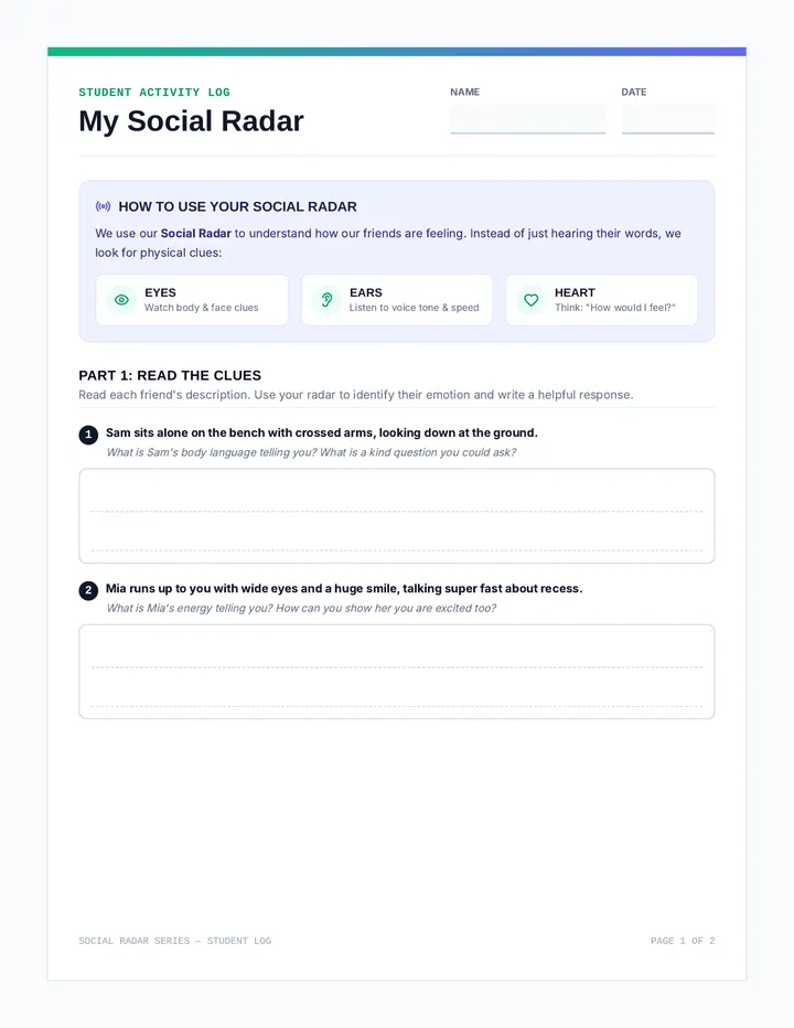 Social Radar Student Workbook
