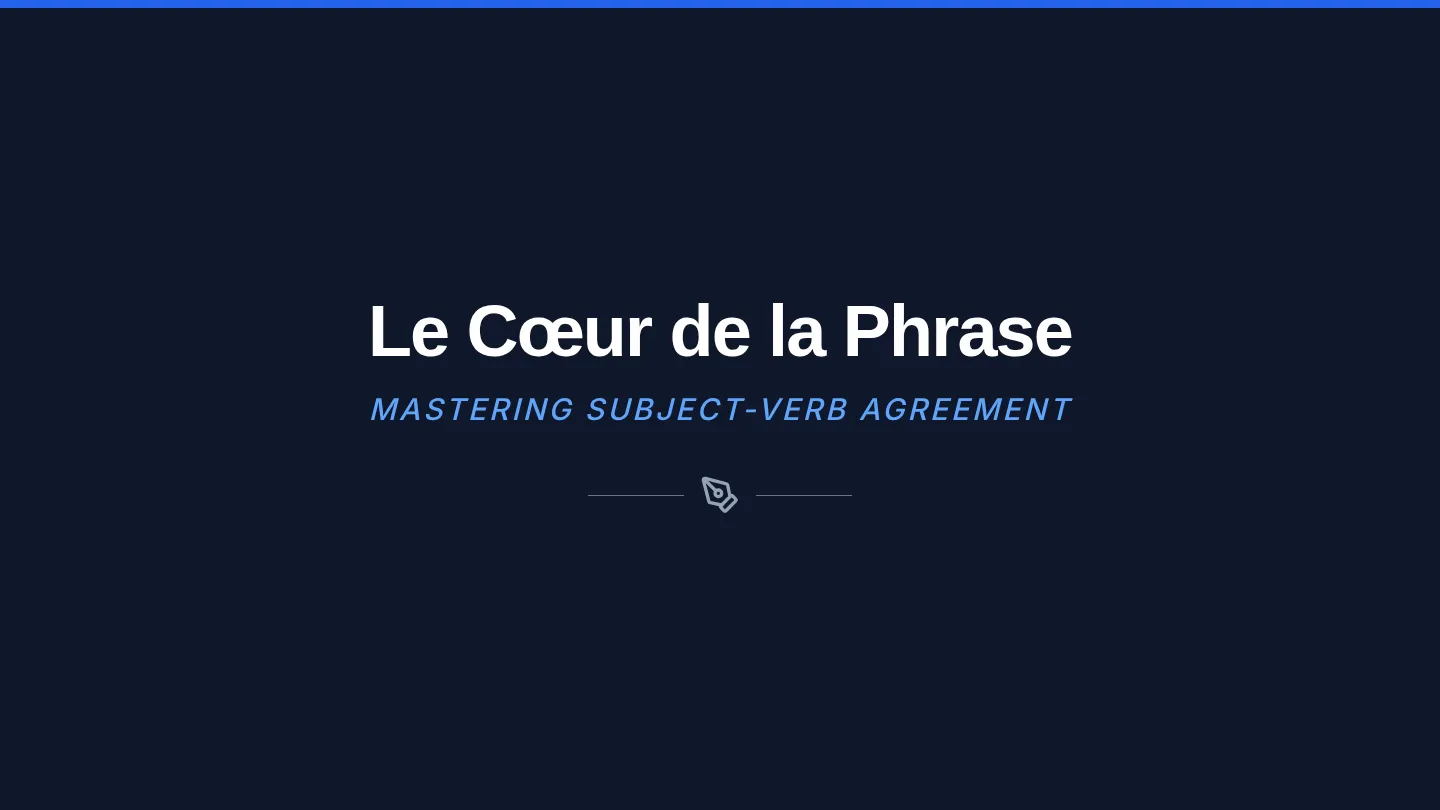 Verb Agreement Slides