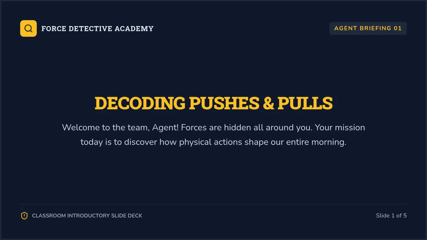 Force Detectives Intro Slides