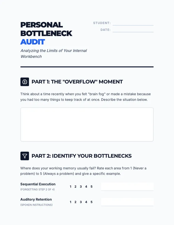 Bottleneck Audit Worksheet