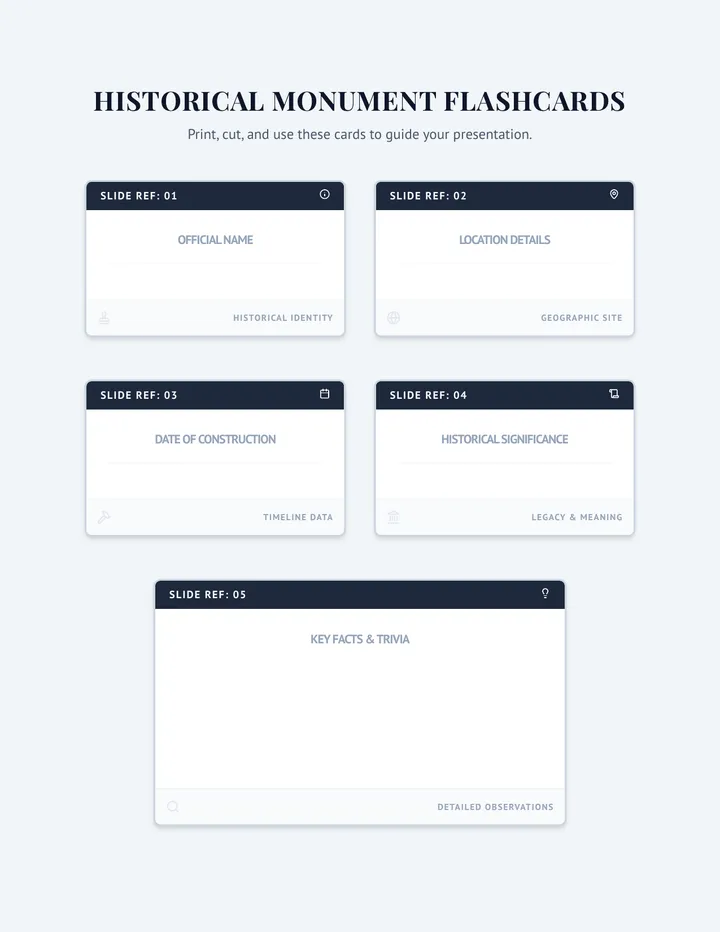 Monument Presentation Flashcards