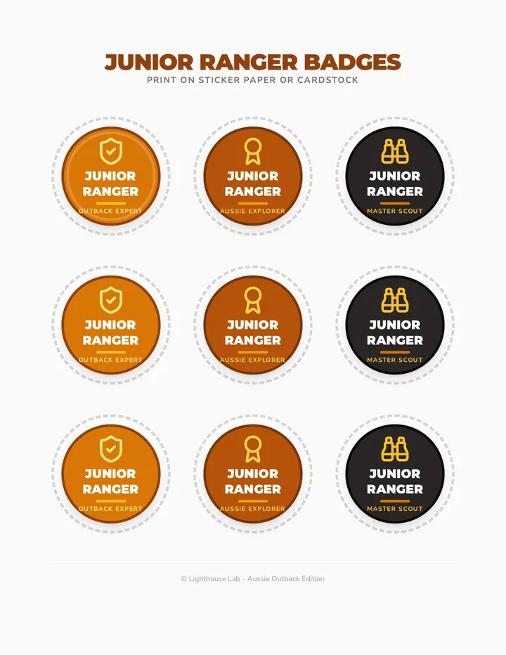 Outback Ranger Badges
