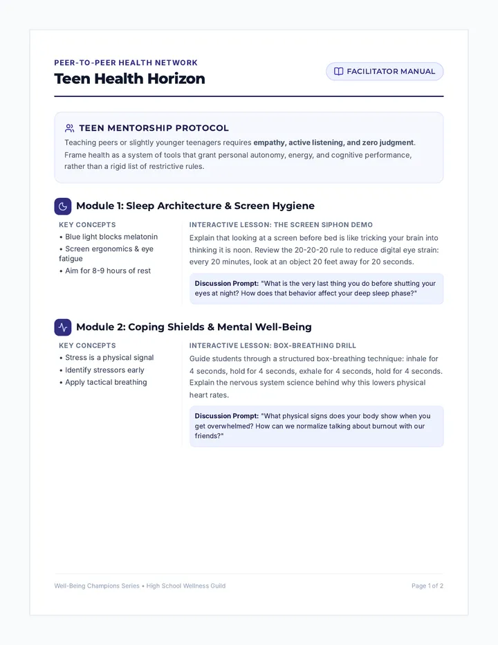 Teen Horizon Teacher Guide