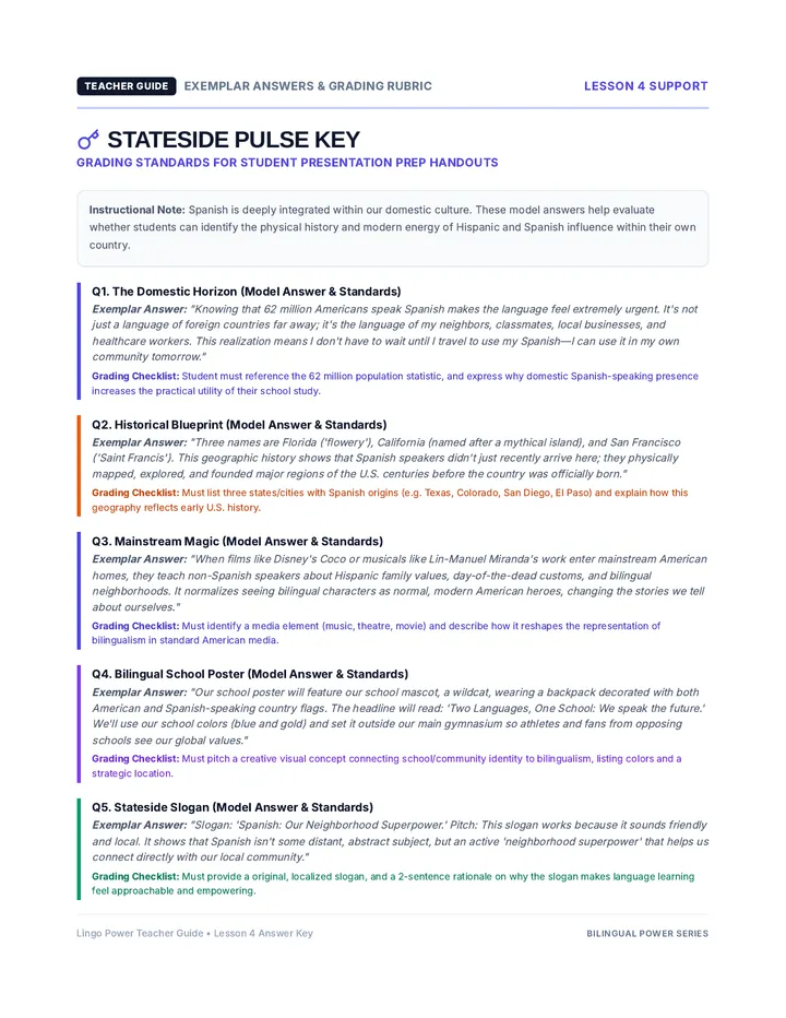 Stateside Pulse Answer Key