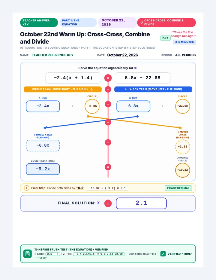 Cross Cross Answer Key