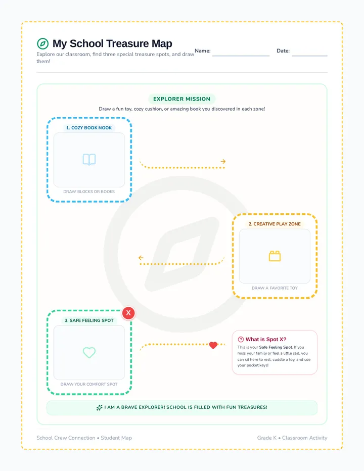 School Treasure Map Activity