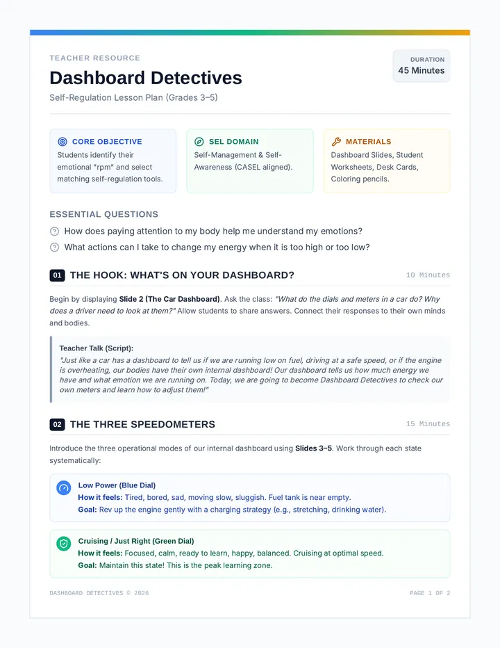 Dashboard Detectives Teacher Guide