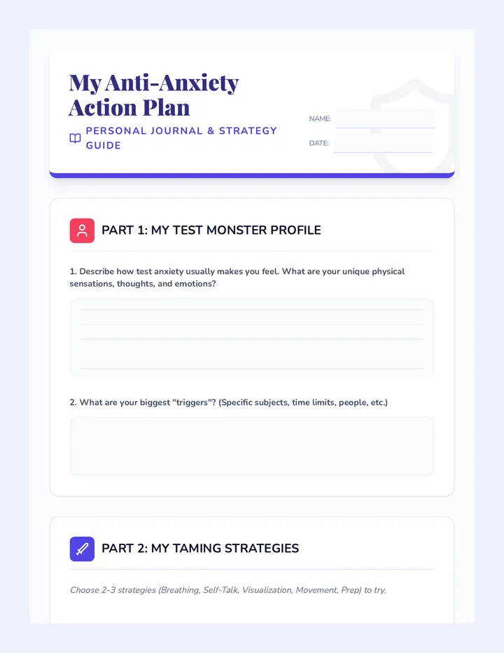 Anti Anxiety Action Journal