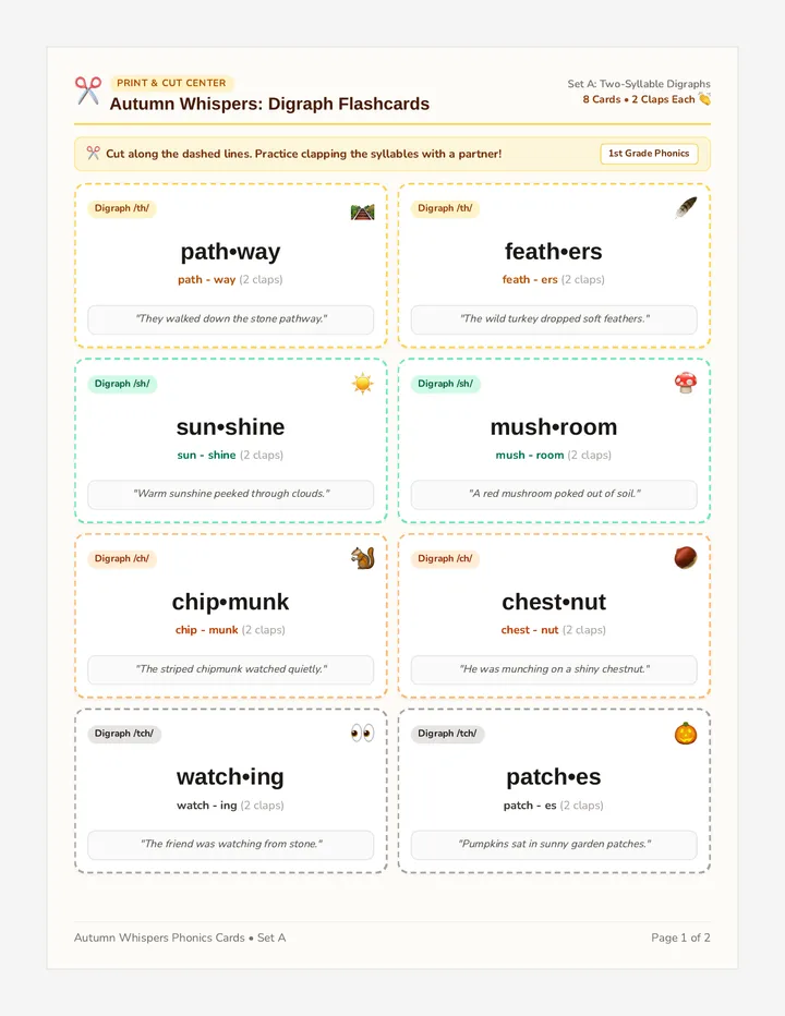 Autumn Whispers Flashcards