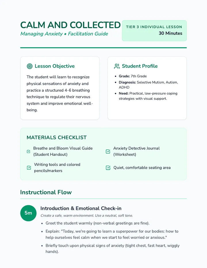 Calm and Collected Facilitation Guide