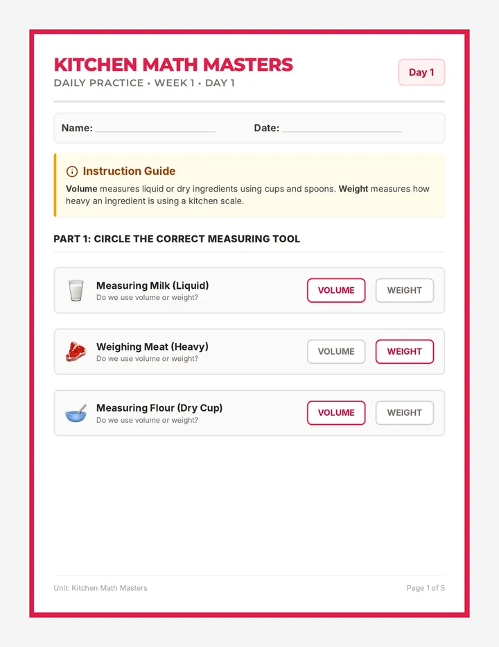 Measurement Daily Practice Pack