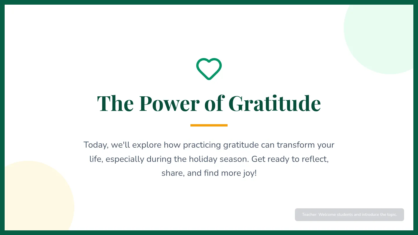 Gratitude Slide Deck