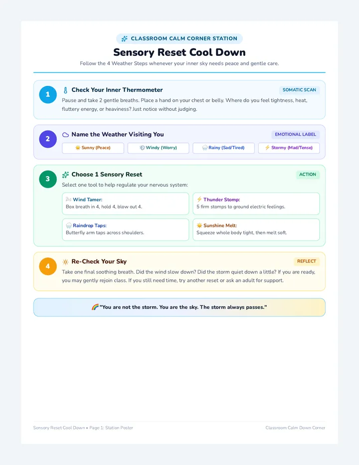 Sensory Reset Cool Down