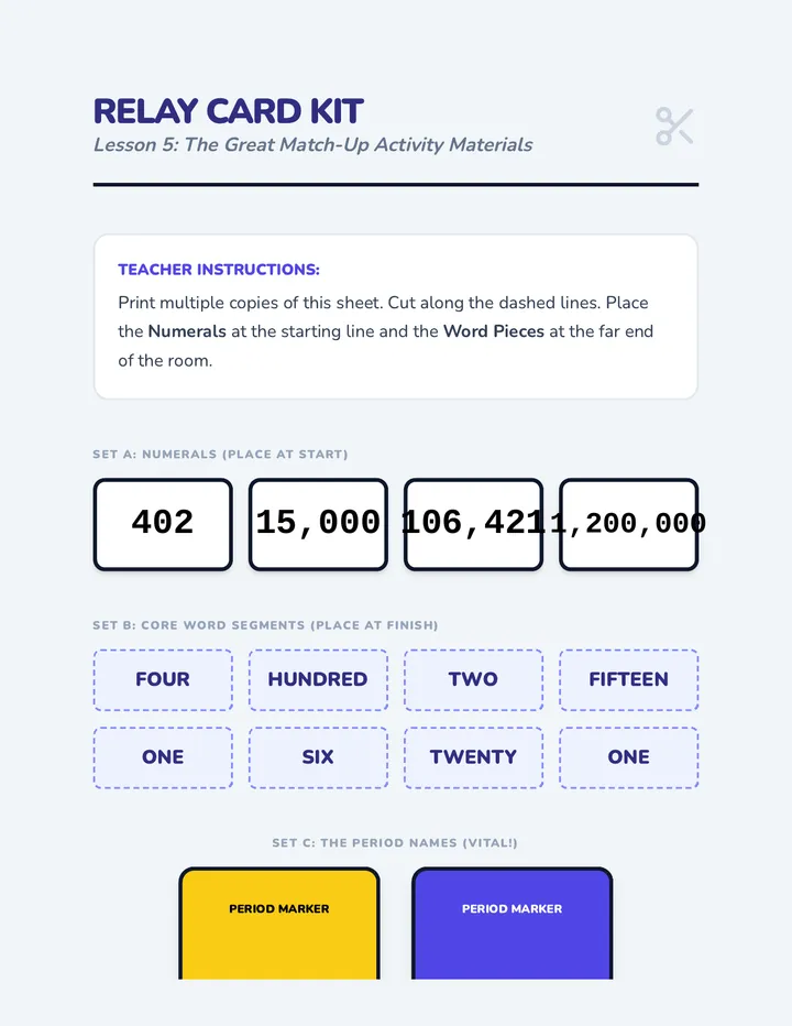 Relay Race Cards Kit