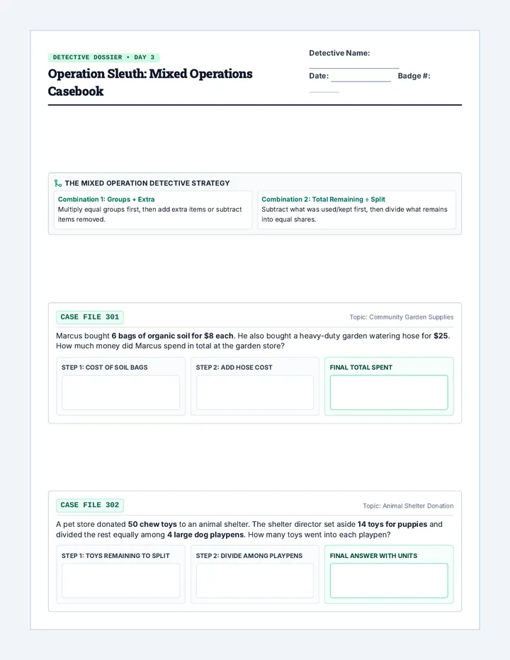 Mixed Operations Station Packet