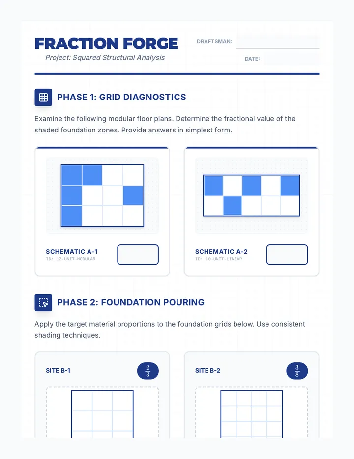 Fraction Forge Worksheet