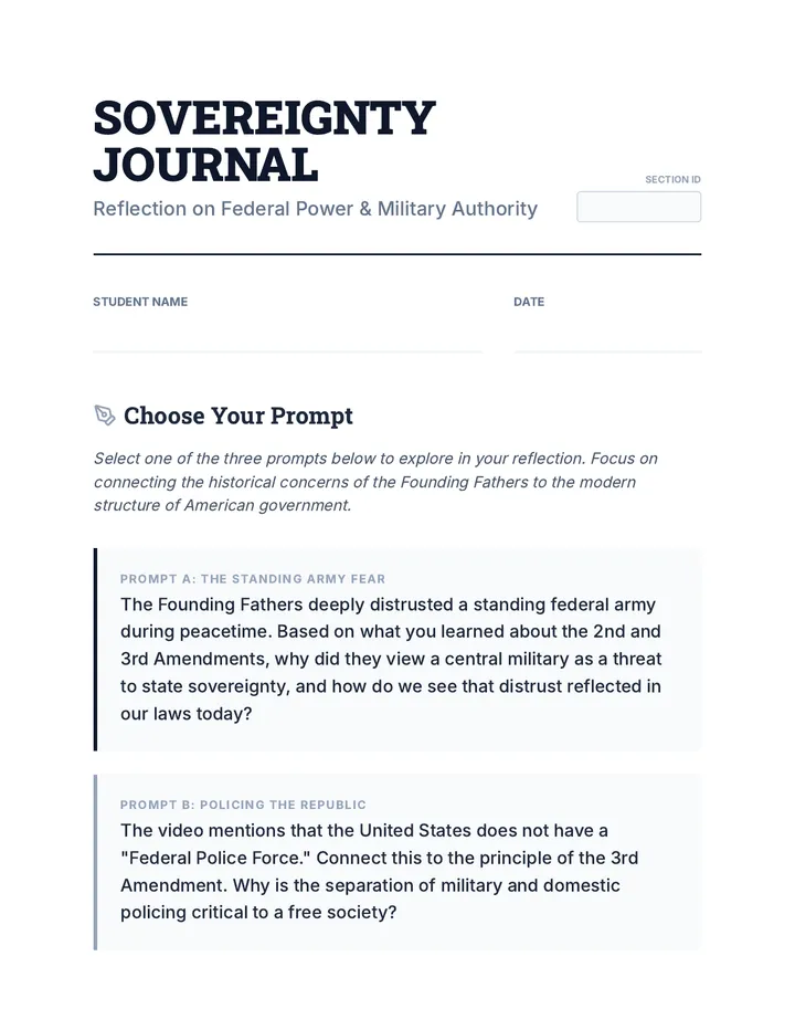 Sovereignty Journal Prompts