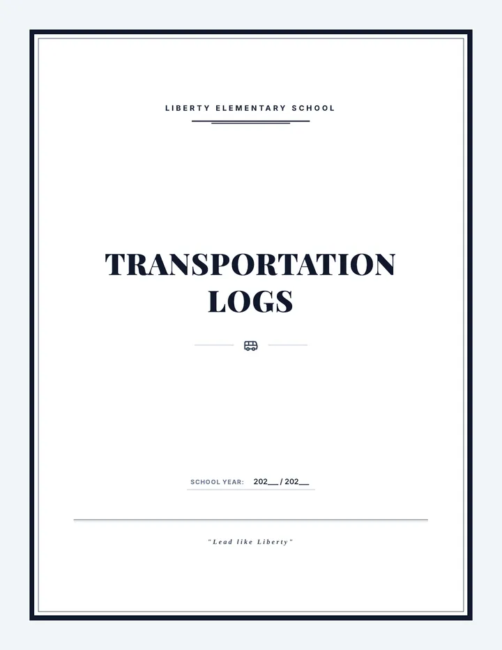 Transit Log Cover Sheet