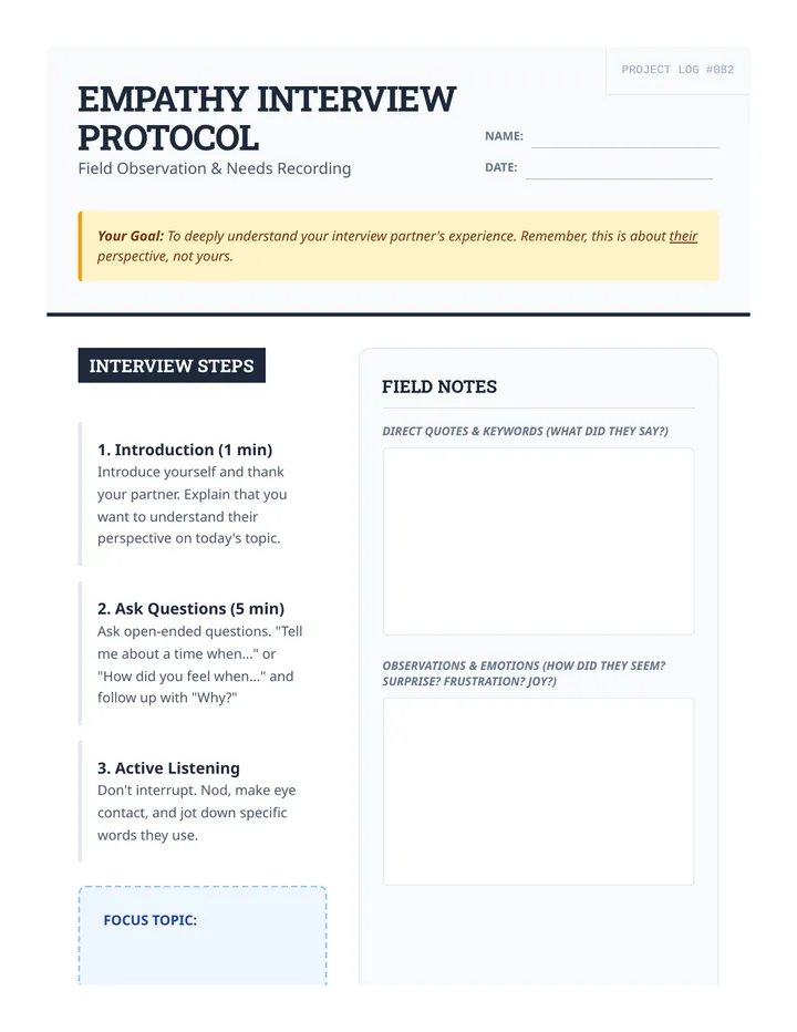 Interview Protocol and Notes Guide